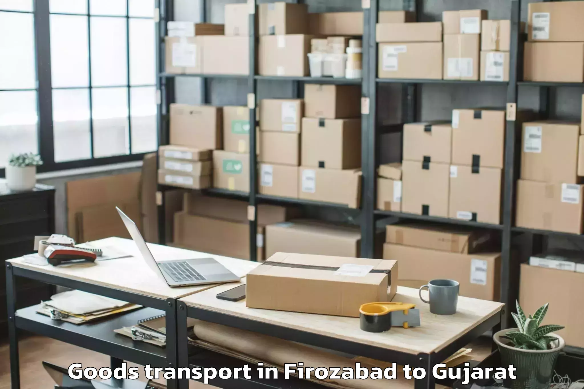 Book Firozabad to Malpur Goods Transport Online